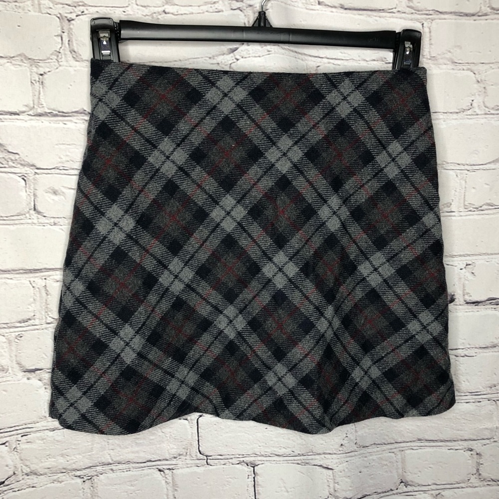 Vintage 35th and 10th plaid school girl style partial wool skirt size 5